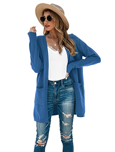 Image of TASAMO Cardigan Sweaters for Women Long Sleeve Open Front Casual Knit Fall Coat Oversized Soft Outwear with Pockets