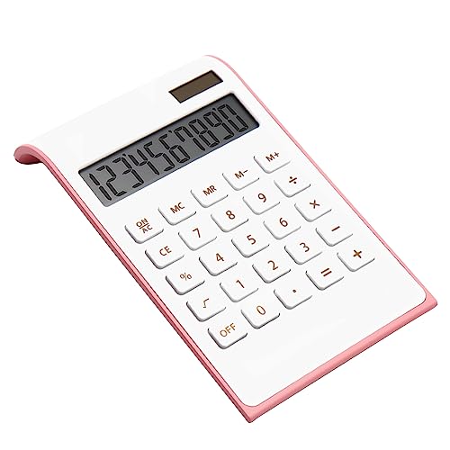 Pink Calculator, Upiho Pink Office Supplies And Accessories, 10 Digits Solar Battery Basic Office Calculator, Dual Power Desktop Calculator With Large Lcd Display, School Supplies #TOP27