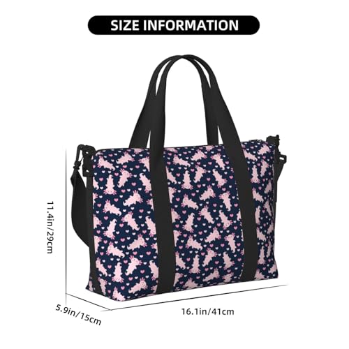 Cute Cartoon Pink Axolotl Heart Large Laptop Tote Travel Work Bag For Women Men Gym Beach Bag For Women Crossbody Carry On Shoulder Bag With Compartments Zipper,Overnight Weekender Bags2