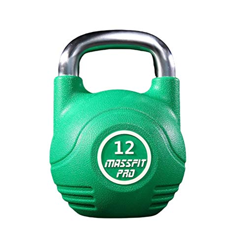 Kettlebell HAHA Color PU Competitiva Pesas Rusas, Manijas De Acero Plateado, Multifunción...