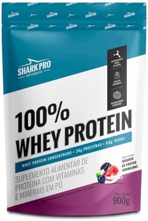 100% Whey Protein - 900g Refil Iogurte de Frutas Vermelhas - Shar...