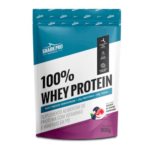 100% Whey Protein - 900g Refil Iogurte de Frutas Vermelhas - Shar...