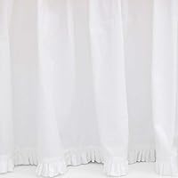 Vista 3 de Pine Cone Hill Falda de cama clásica con volantes, tamaño individual, patrón sólido blanco