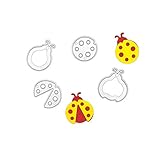 Rancheng DIY Ladybug Cutting Dies Cute Metal Template Die for Scrapbooking Stencils Handmade Album Cards Decoration