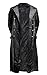 Mens Vintage German Classic WW2 Officer Military Uniform Black Leather Trench Coat Jacket