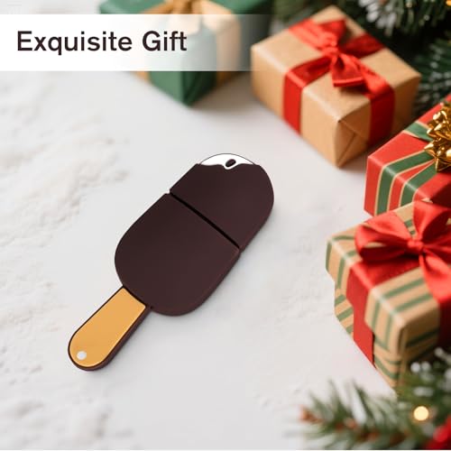 Pamięć USB 128 GB pamięć USB w kształcie czekoladowego sopla lodu, BORLTER CLAMP nowość Memory Stick napęd USB Thumb Drive do zewnętrznego przechowywania danych