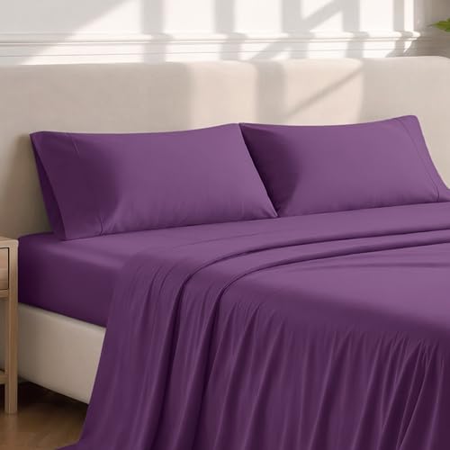 Image of Bare Home Microfiber Pillow Cases - Standard /Queen Size Set of 2 - Cooling Pillowcases - Double Brushed - Plum Pillowcases 2 Pack - Easy Care (Standard Pillowcase Set of 2, Plum)