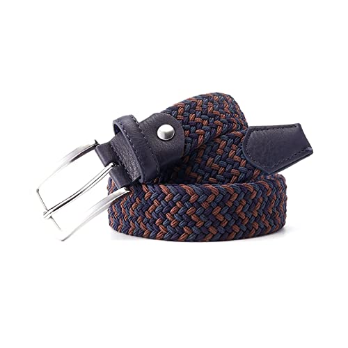 Ceinture en cuir extensible tressée mixte pour pantalons et jeans
