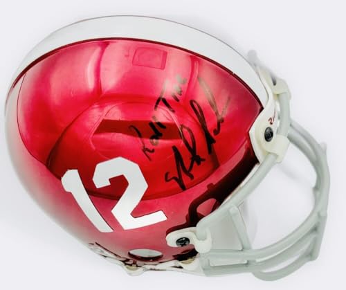 NICK SABAN SIGNED ALABAMA LIMITED EDITION CHROME MINI HELMET AUTOGRAPH BECKETT BAS J50