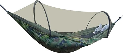 Hamaca automática de mosquitera de apertura rápida, hamaca de poste de campamento al aire libre, mecedora de nailon antivuelco, 102.4 x 55.1 in