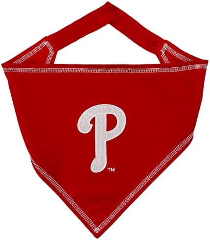 Pets First MLB Philadelphia Phillies TIE Bandana, Large/X-Large. Dog Bandana Scarf Bib for Pet Cat Dog. The Ultimate Game-Day, Party Bandanna (PHP-3550-L-XL)