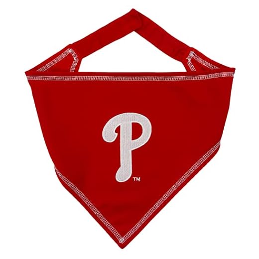 MLB Philadelphia Phillies TIE Bandana, Small/Medium. Dog Bandana Scarf Bib for Pet Cat Dog. The Ultimate Game-Day, Party Bandanna