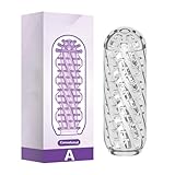 Qiyasex Kristall Masturbator Cup Transparent, Sex Spielzeug FüR Die MäNner,Masturbator Pocket Pussy Erotisches Sexspielzeug FüR MäNner Solo,Mit 3d Vagina Liebestunnel,Manueller Masturbator(LN0631-A)