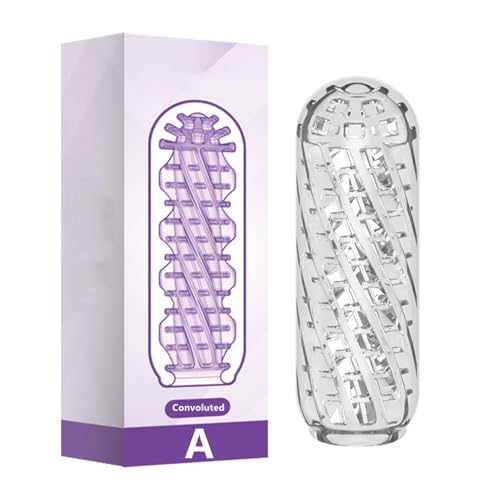 Qiyasex - Qiyasex Kristall Masturbator Cup Transparent, Sex Spielzeug FüR Die MäNner,Masturbator Pocket Pussy Erotisches Sexspielzeug FüR MäNner Solo,Mit 3d Vagina Liebestunnel,Manueller Masturbator(LN0631-A)