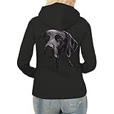 labrador retriever züchter S M L XL XXL Spaß kostet Frauen und Damen Kapuzenjacke Labrador (mit Rückendruck)