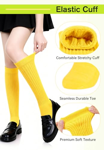 Image of Zando Slouch Socks for Women - 80s 90s Knee High Scrunch Socks Soft Long Stacked Boot Sock Warm Winter Sock Daily Wear