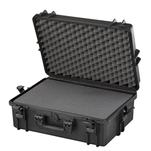 TOMcase Mallette d'extérieur étanche 56x43x22 cm avec Cubes tramés/Mousse ; Valise de Transport IP67 (Noir) Cover