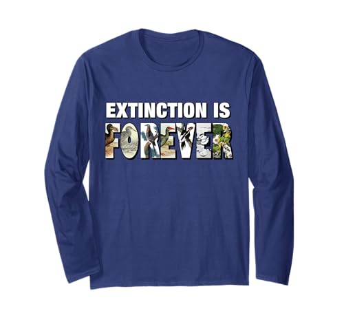 Extinction is Forever Graphic Extinct Birds Conservation Long Sleeve T-Shirt