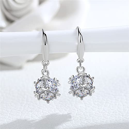 Long Earrings Diamond Earrings With Diamond Encrusted Diamond Ball Earrings Silver Dangle Bridal Big Hoop Earrings #TOP2