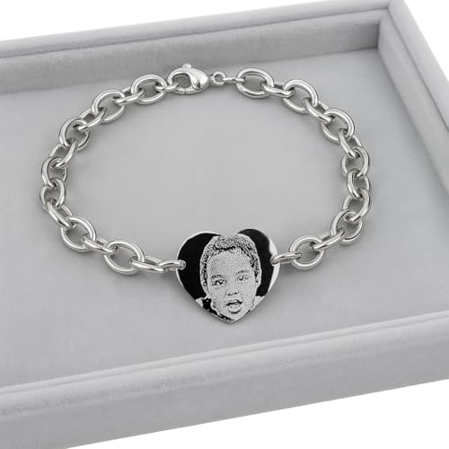 Bracelet photo personnalisé : un bijou en acier hypoallergénique pour peaux sensibles