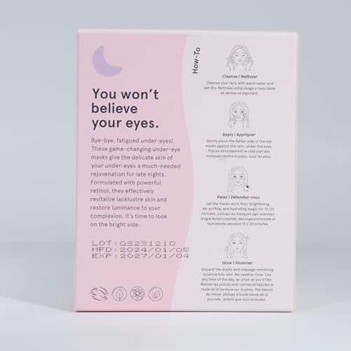 Grace & Stella Under Eye Masks For Dark Circles (Purple, 24 Pairs) - Gel Eye Mask With Retinol - Restoring Under Eye Patches For Puffy Eyes And Dark Circles thumb #8