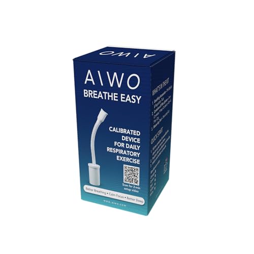 Image of AIWO Breathe Easy Breathing Kit | Manual Calibrated Breathing Exercise Device for Adults & Kids 5+ | Breath Training & Wellness Support | Reusable & User-Friendly