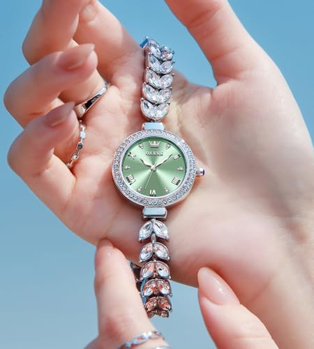 Image of OLEVS Diamond Watch for Women Luxury Dress Rose Gold Bracelet Casual Elegant Waterproof Date Ladies Quartz Wrist Watches
