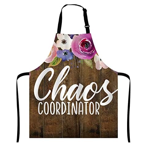 Wasach Chaos Coordinator Funny Quote Bib Apron Cover