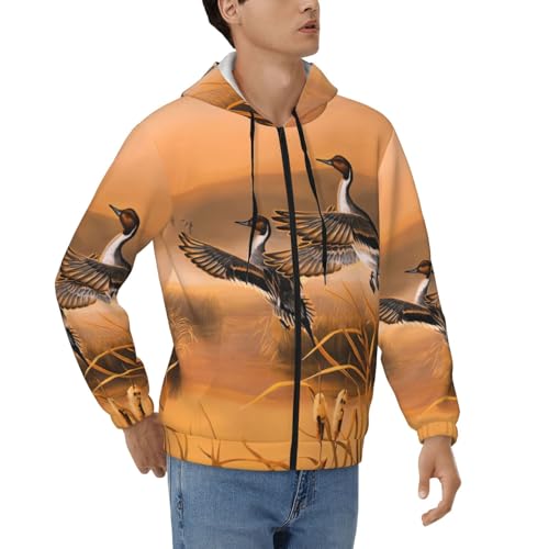 Sweatshirt Canard Peinture à l'huile EdWal veste zippée pour homme