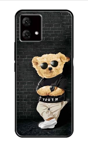 Image of Metal TPU Printed Back Cover for Motorola Moto G84 5G (Cartoon Panda) 360 Degree Protection | Camera Protection -25092024(AH)