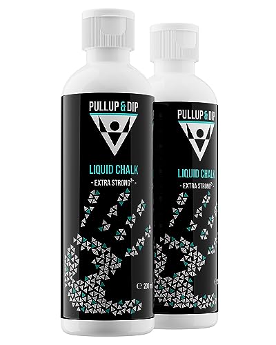 PULLUP & DIP Liquid Chalk Flüssige Kreide für perfekten Grip bei Klettern, Bouldern, Gewichtheben und Calisthenics - Schnell trocknend, extra stark & abwaschbar