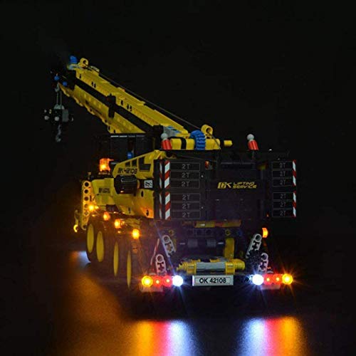 ZHLY LED Licht-Set für Lego Technic Kran-LKW Beleuchtung Lichtset Kompatibel Mit Lego 42108 USB und Batterie Betrieben… – Bild 4