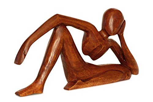 Escultura abstracta de madera de 12 pulg. Modelo A miniatura 3