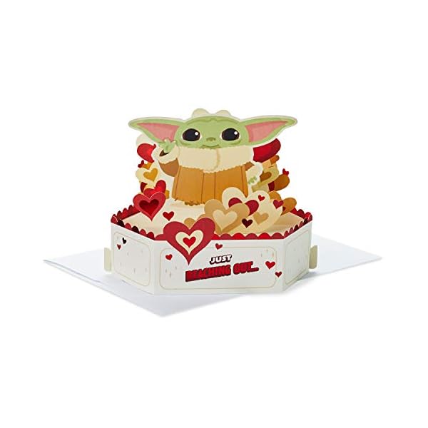 Hallmark Paper Wonder Star Wars Baby Yoda Pop Up Valentines Day Card, Love Card, Anniversary Card (Reaching Out…