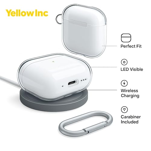 Image of Ultra-Hybrid German Bayer Clear TPU Case Cover for Apple Airpods Pro 3 (2025), Transparent, Anti-Yellowing (German Bayer Clear)