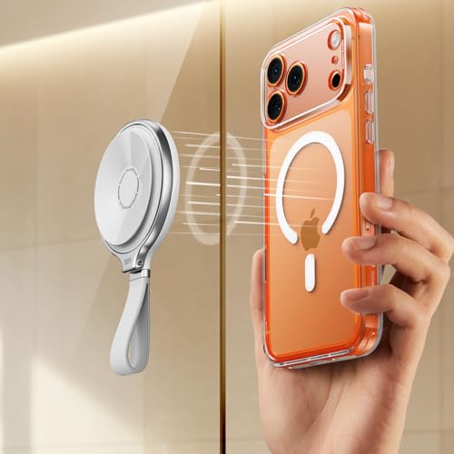 ESR for MagSafe Suction Mount, Sticky Phone Grip, Magnetic Phone Suction Grip, Silicone Suction Cup Phone Mount, Hands-Free Mirror Phone Holder for iPhone 17 16/Android/S25/Google, TikTok/Video, White - image 1