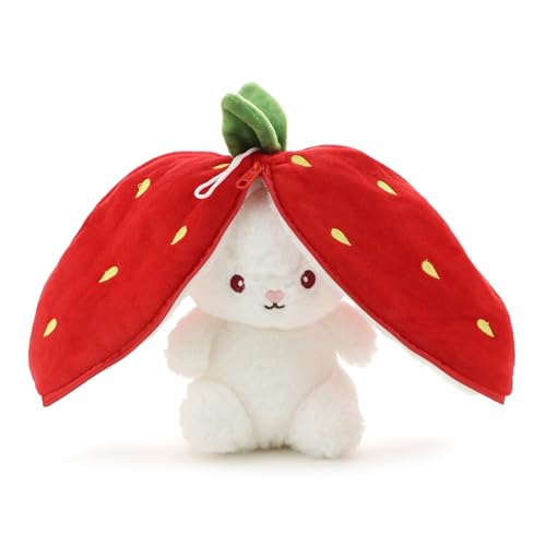 Image of Red Strawberry Soft Toy for Kids with Cute Hug-Friendly Plush for Babies, Toddlers & Children Safe, Lightweight & Easy to Clean (25CM)