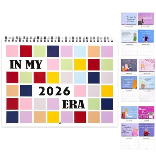 Kalender Wandkalender 2026 Kalender Planung, Pop Singer Handgezeichneter Singer Tour Bunt Tischkalender Monatskalender, 2026 Jahresplaner 12 Monatsplaner mit Zeitplänen für Fans