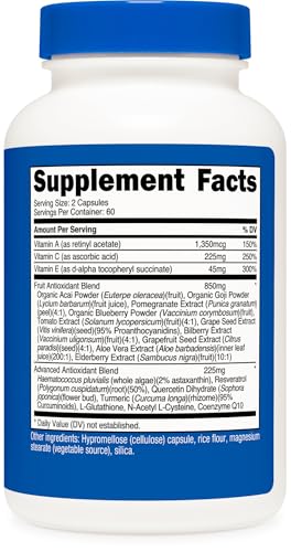 Nutricost Super Antioxidants (1000mg) 120 Capsules - Antioxidant Supplement for Men and Women with Acai, Goji, Blueberry and More, 60 Servings - Image 6