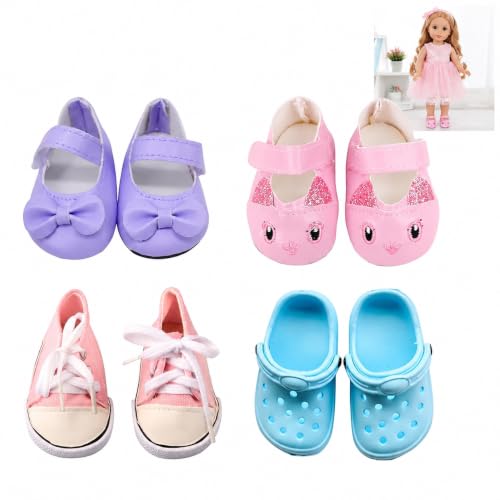 Imagen de 4 Pares Zapatos Muñeca 35-45cm Accesorios Regalo Niña