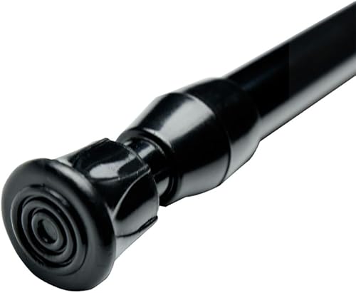 Miniatura 2 de PHILISENMALL Barra de cortina ajustable para ventana, barra de tensión de metal expandible, fácil de instalar, sin perforación, barra de cortina