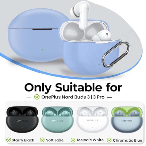 Image of Silicone Case Cover Compatible for OnePlus Nord Buds 3 | 3 Pro (Sky Blue)