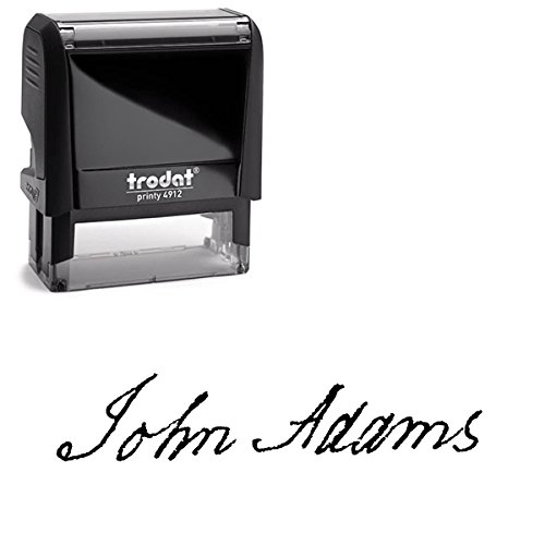 Custom Signature Stamp, Upload Your Own Signature Self-Inking Stamp (Black)