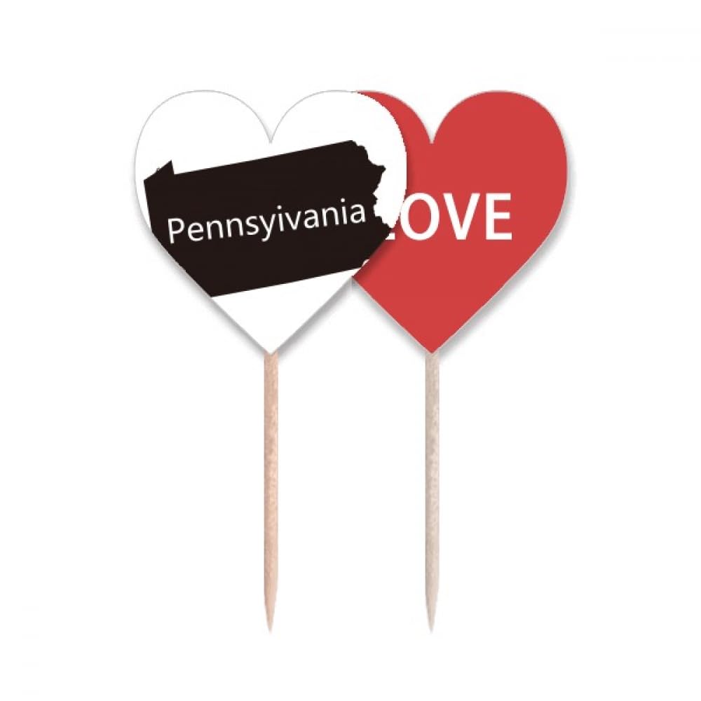 Drapeau Pennsylvanie pour cupcake et décoration de buffet de mariage USA