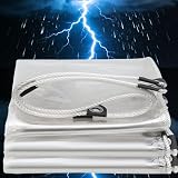 Telone Impermeabile per Esterno 1x4m Telo Occhiellato Rinforzato in pvc Copertura per Piscina Auto, Mobili da Giardino, Antipioggia e Antivento Trasparente