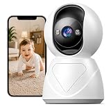 Telecamera di sorveglianza WiFi da 5 G, per interni, telecamera UHD da 3 MP, per cani, girevole a 355°, per animali domestici, monitoraggio automatico, 3 visioni notturne, audio a due vie, SD/Cloud