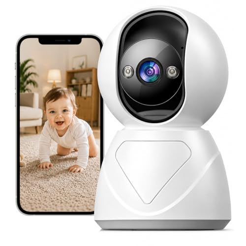 Image of GUOANVISION Indoor Camera, 5G Pan Tilt Baby Monitor Camera, Security Camera for Pet/Dog, 3MP HD, 360° Tracking, Night Vision, Instant Alerts, SD/No Monthly Fee -1Pack