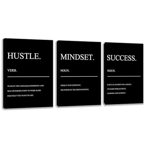 3 Panel Print Canvas Wall Art Motivational Office Wall Decor Painting Inspirational Posters Modern Inspiring Artwork for Home Living Room Bedroom Wall Decor Office Wall Art Ready to Hang - 36"Wx 16"H