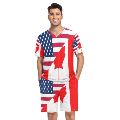 Camisas de pijama para hombre GuoChe transpirables para evitar el calor nocturno de manga corta