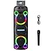 AIRAMP Bocina Bluetooth Grande Portátil con Tres de 6 Pulgadas Karaoke Bocina y Micrófono de 30w Pico Altavoz Bluetooth Potente con EQ Personalizable TWS Dual Compatible con USB/TF/AUX